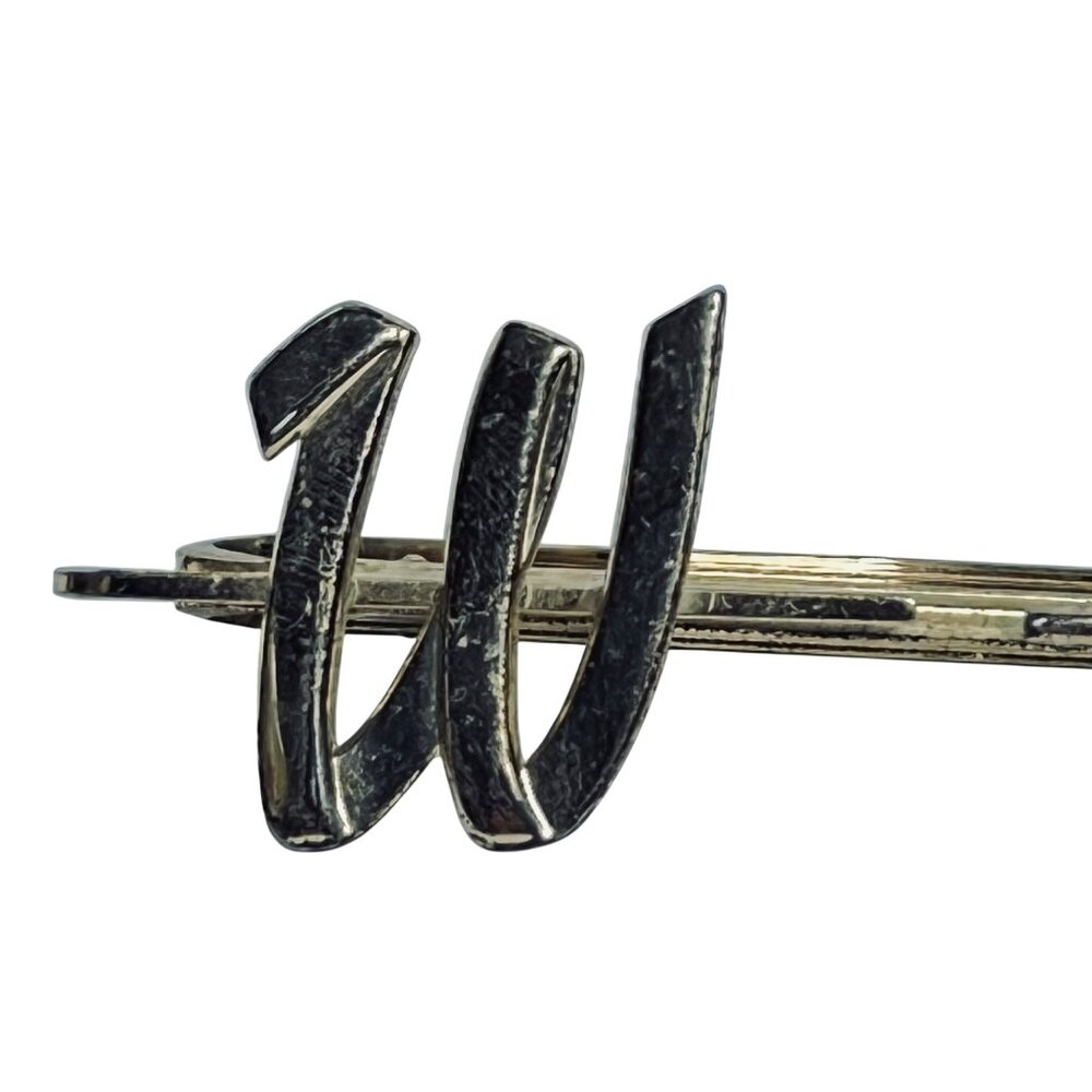 Hickok Initial USA W Gold Tone Tie Bar (6067) - Picture 2 of 5